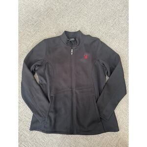 Spyder Constant Full Zip Jacket Women’s Size XL Fleece Sweater Knit Pockets Logo